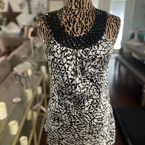Elegant Black and White Women's Top